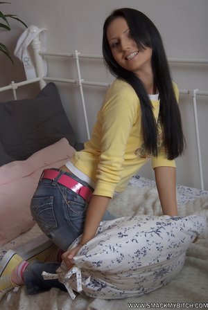 Smack My Bitch are pleased to offer you a free pictures featuring Gaby in sex scene with taking rod in the ass